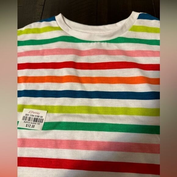 Okie dokie girls summer ruffle sleeve tshirt - NWOT - Picture 2 of 4